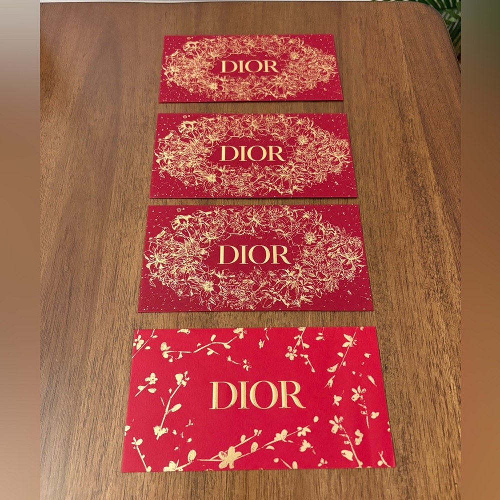 Dior Red and Gold envelopes